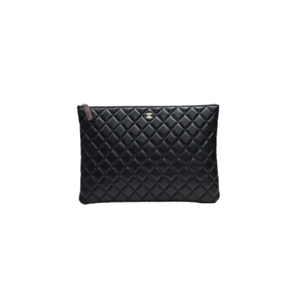 CHANEL Lambskin Quilted Clutch
